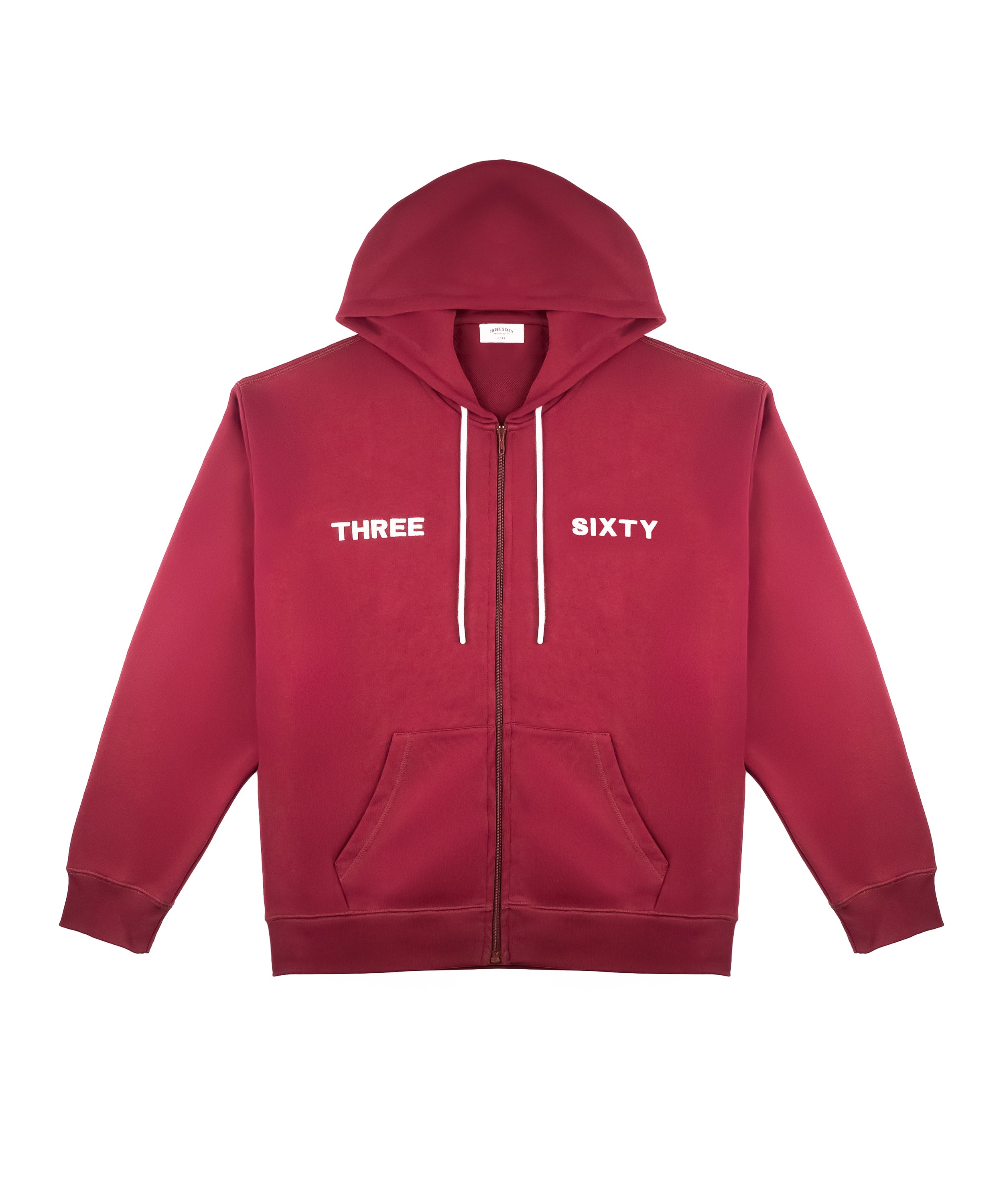 Bordeaux Zip-Up Hoodie