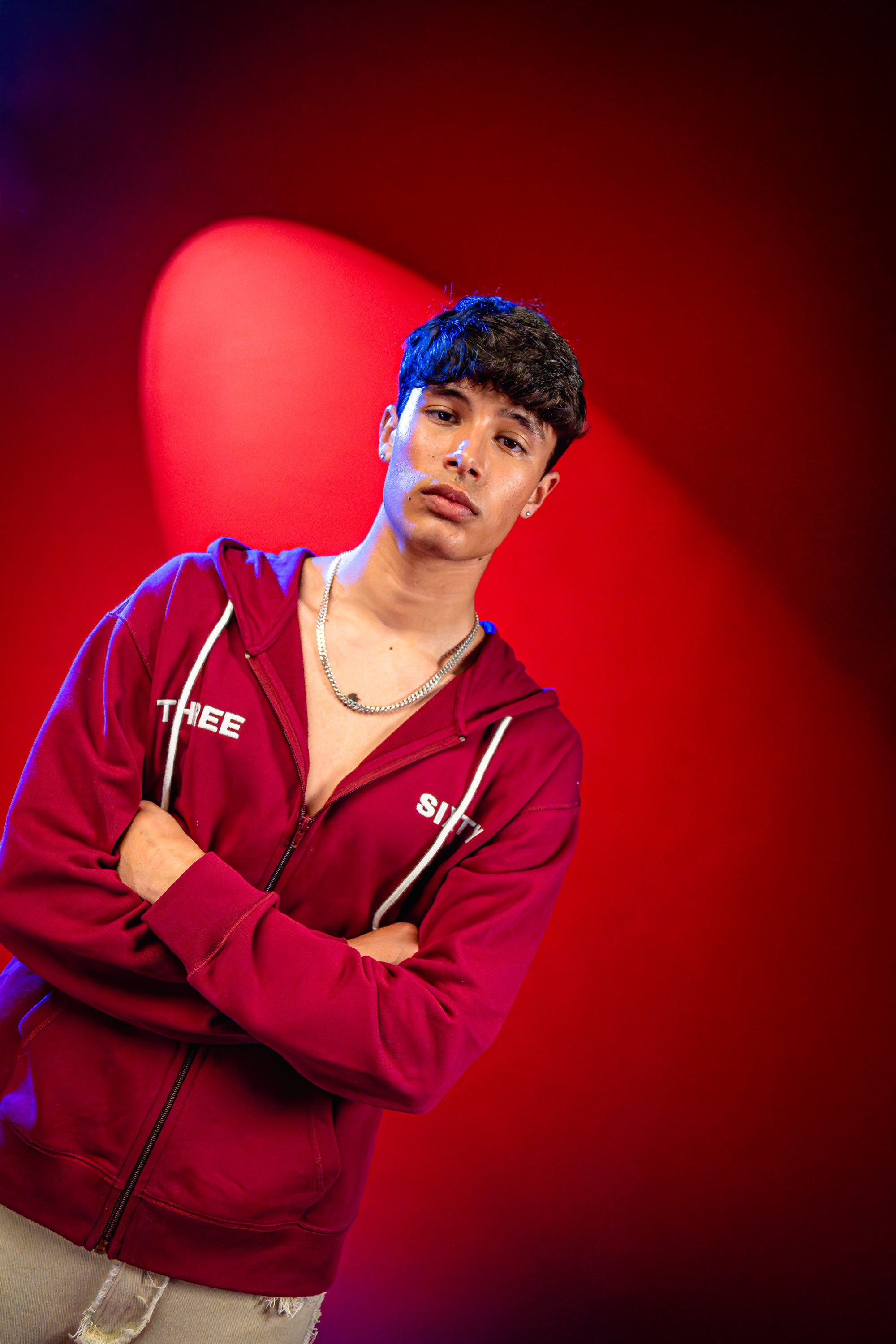 Bordeaux Zip-Up Hoodie