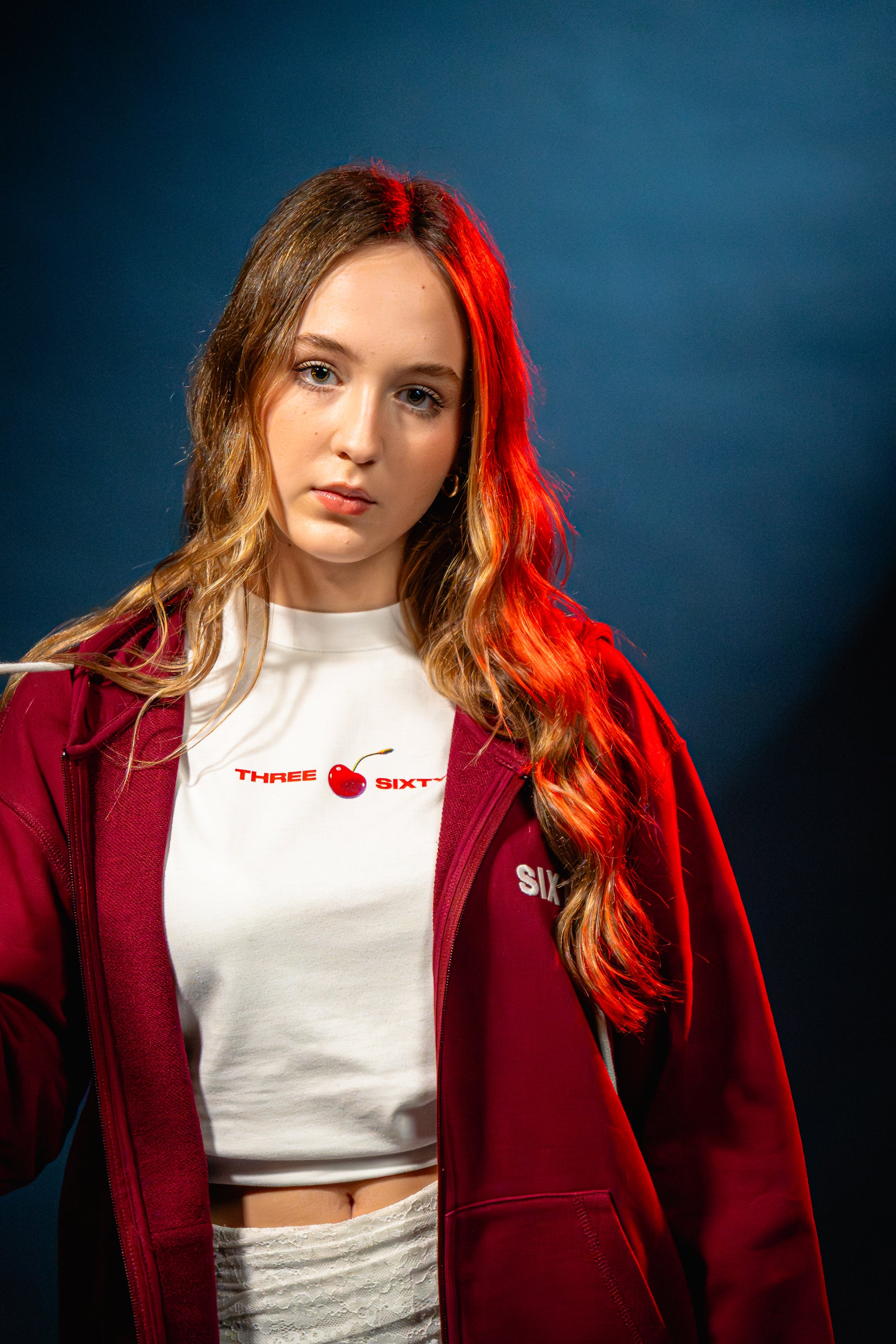 Bordeaux Zip-Up Hoodie